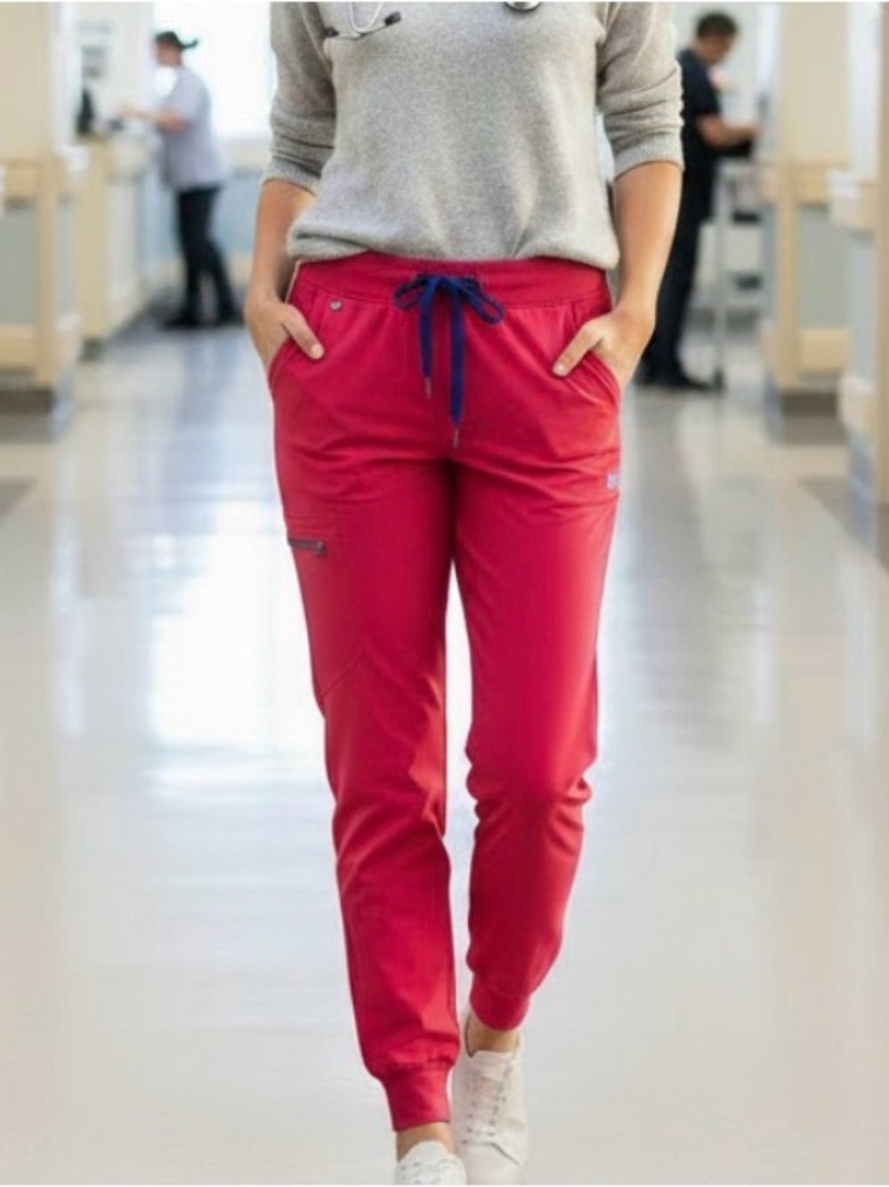 FIGS High Waisted Zamora Jogger Scrub Pants Hot Pink XS